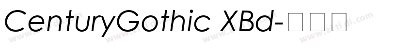 CenturyGothic XBd字体转换